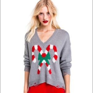 Wildfox candy cane sweater